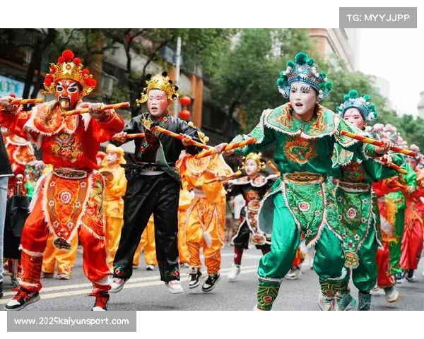 揭阳非遗青狮英歌亮相全运会开幕式暖场表演